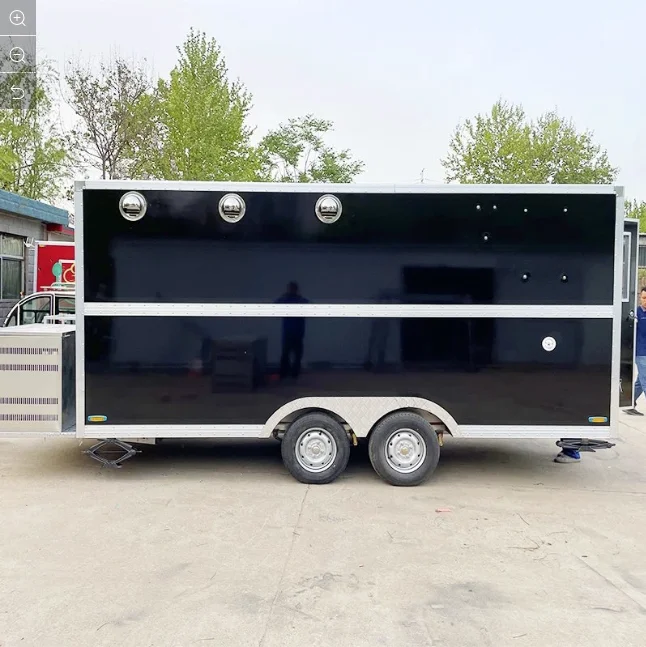 8m 11m Large Space Mobile Food Trailer With Small Window Customizable Food Trailer Business