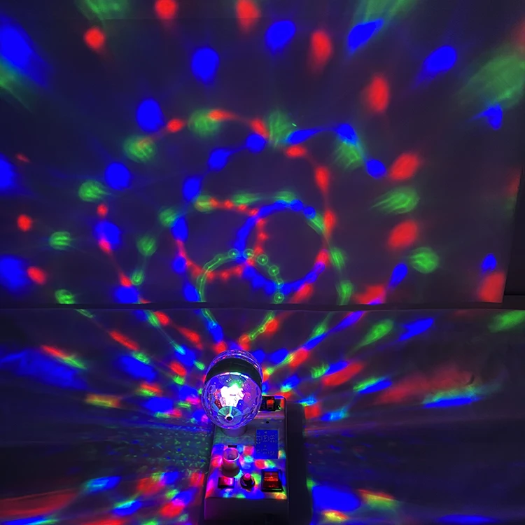 Crystal Disco Bulb for Disco Birthday Party Club Bar Christmas Auto rotating RGB Party Light Lamp LED Strobe Bulb Stage light