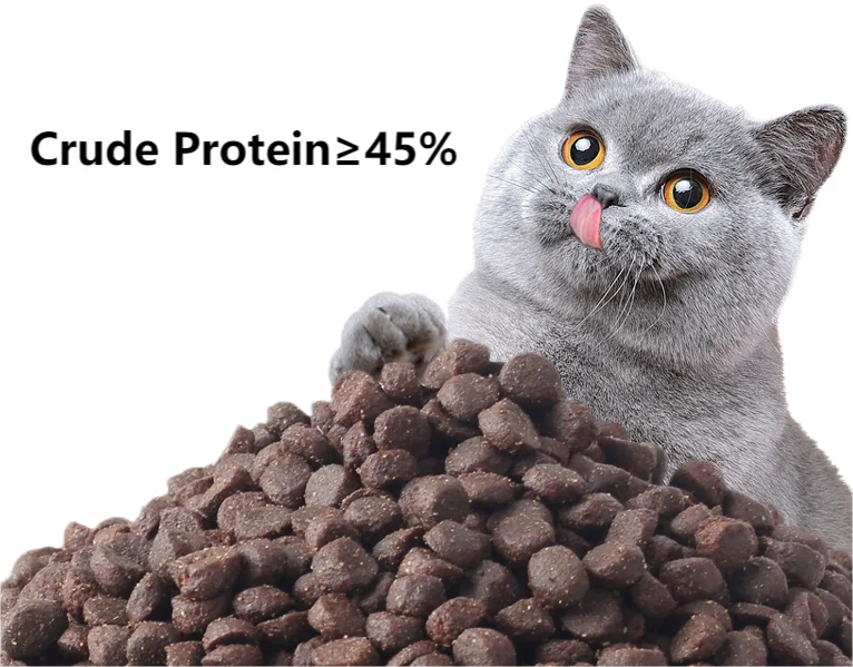 High Quality Grain Free Dry Cat Food Crude Protein Pet Food for All Life Stages