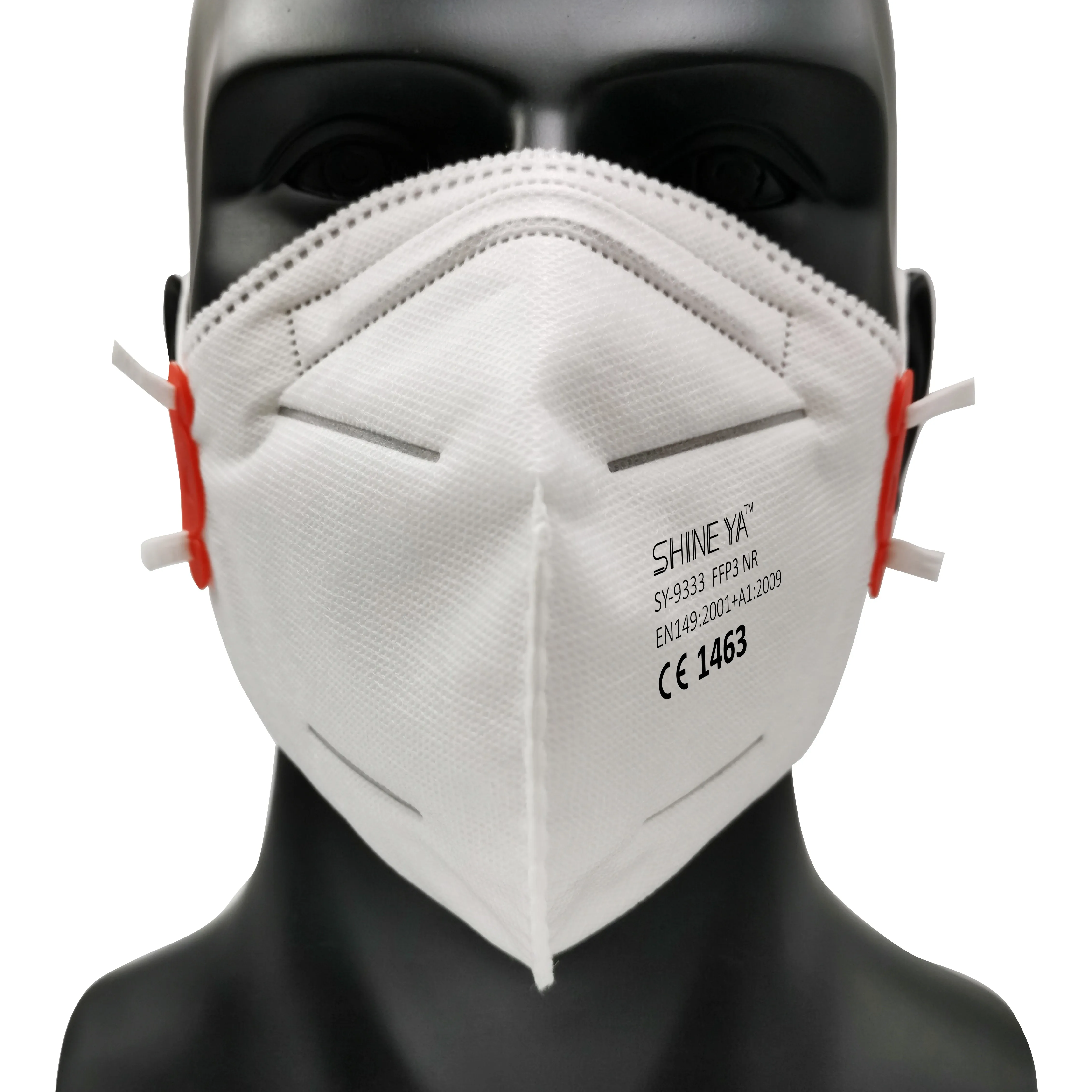 
ShineYa SY-9333 White List CE Approved NB 1463 FP3 P3 FP 3 FFP 3 FFP3 NR Face Masks Masque Maschera Respirators 