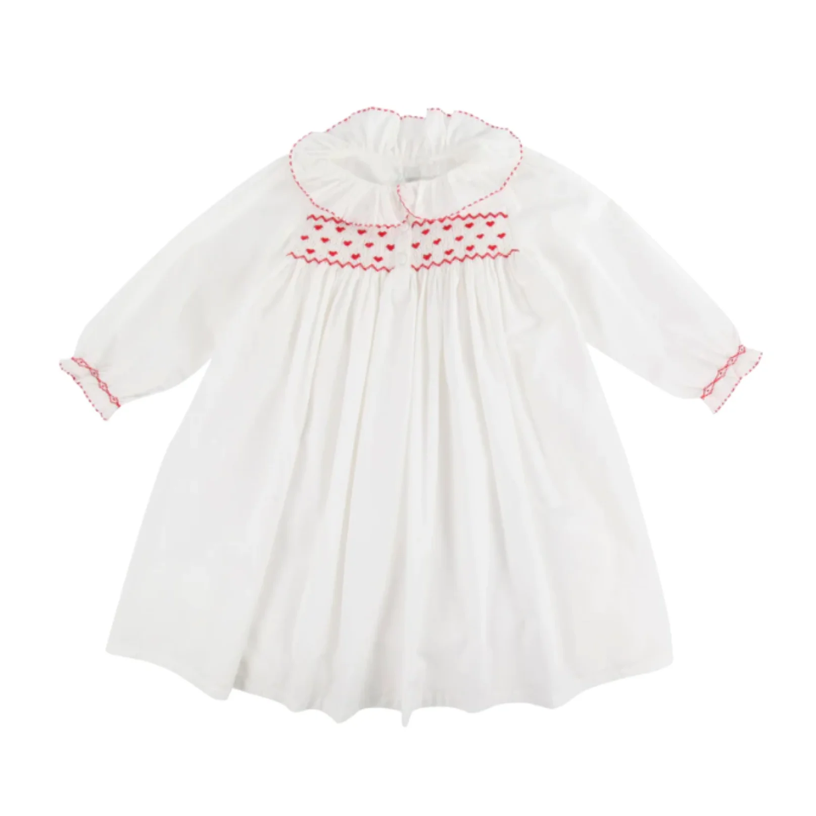 Valentine 2024 Wholesale Girl Smocked Dress For Girl Hight Quality 2M To 12Y  Princess Children Clothes Pajamas Customization