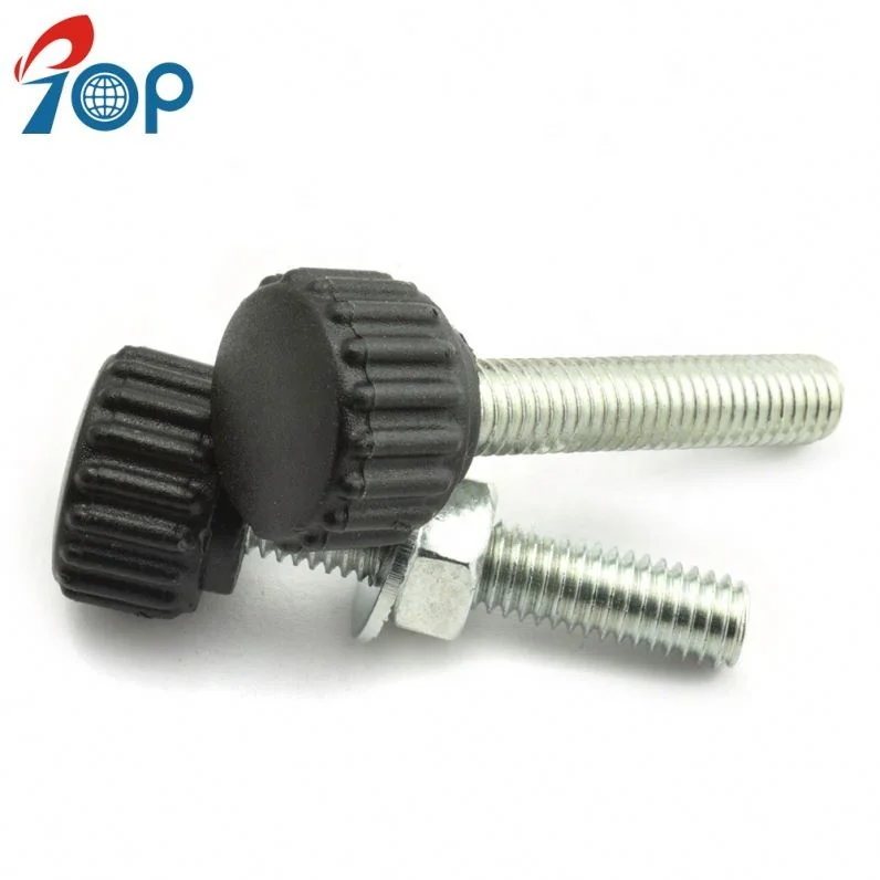 China Factory Round Nylon Head Black SS304 Thumb Screws