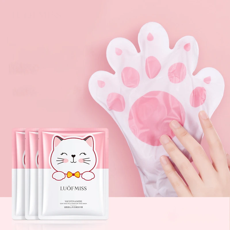 OEM LUOFMISS moisturizing smooth skin care beauty nicotinamide goat milk hand foot whitening mask