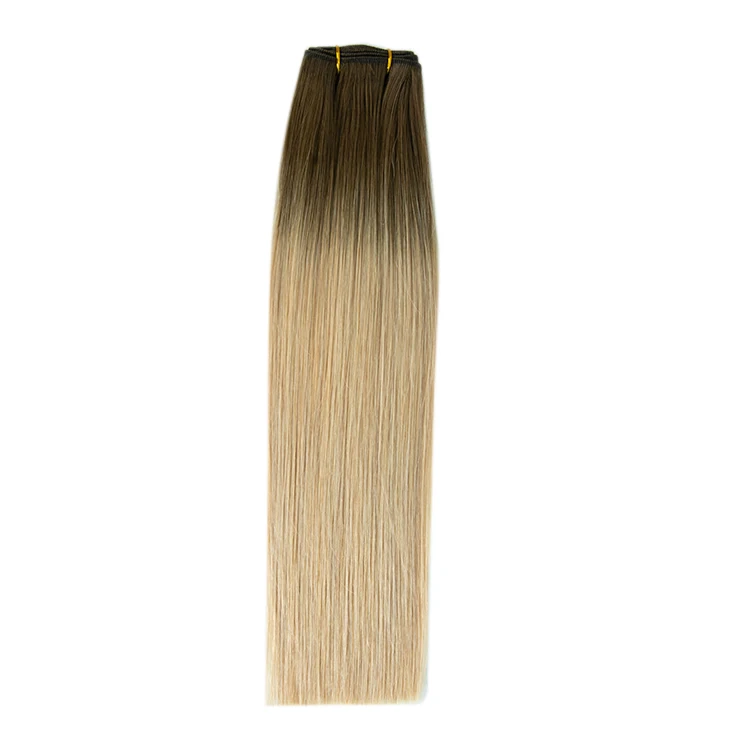 Wholesale 100% Human Hair Double Drawn Weft Hair Extensions Good Quality No Shedding No Tangle Machine Weft In Stock
