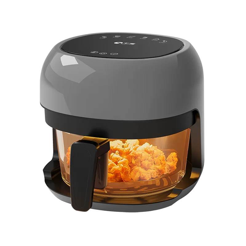 Hot sale Home appliances 4L 4.5L 5L 6L 8L Visible Deep Fryer Multifunction Non-coating glass pot  Glass Fry Basket Air Fryer