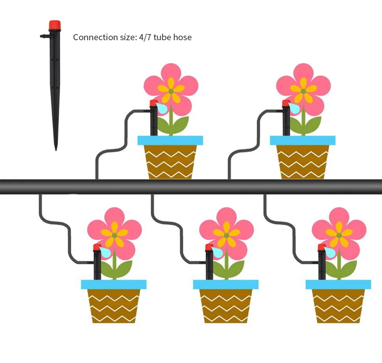 Garden irrigation system 8 holes adjustable 360 degree dripper drip emitter micro sprinklers for agriculture irrigation