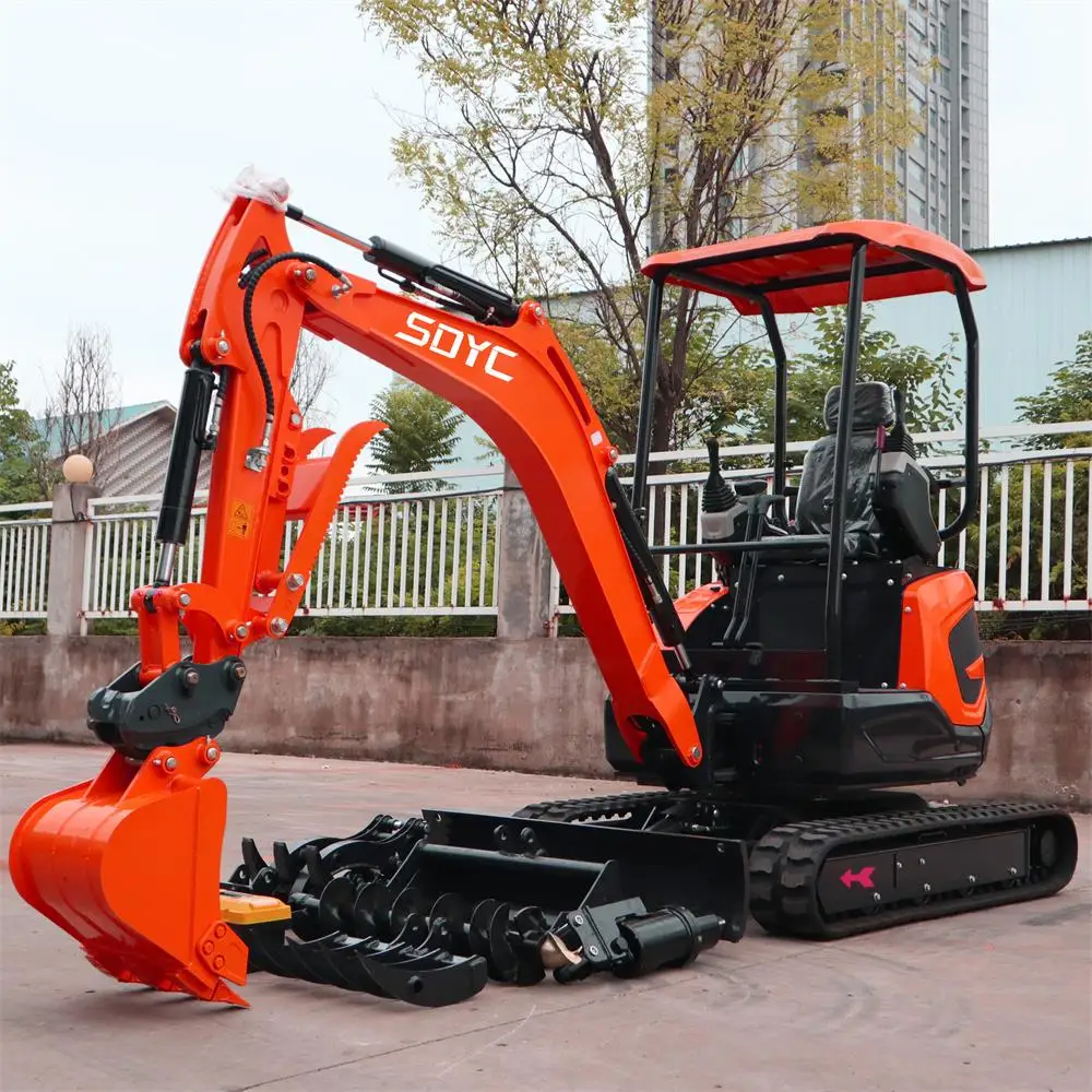 Free Shipping EPA CE Small Excavator 1.5 Ton Crawler Micro Digger 1 Ton 1.8 Ton Kubota Hydraulic Farm Mini Excavator Digger
