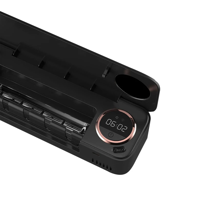 UVC Toothbrush Sanitizer Tooth Brush Sterilizer Cleaner Wall Mounted Timer Function Cordless Bathroom Toothbrush Holder