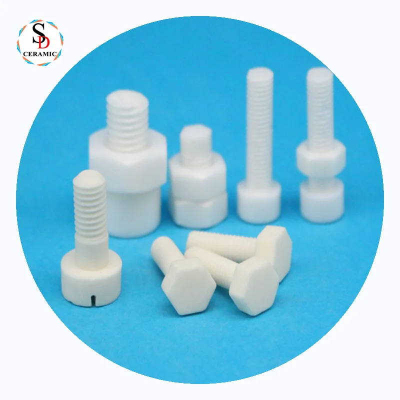 Manufacturer M3 M4 M5 M6 Zirconia ceramic screw bolt and nuts