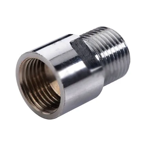 High Precision SS304 Stainless Steel MS Iron Chrome Polish Cp Connection Extension Hex Nipple Cnc Machining For Plumbing Fitting