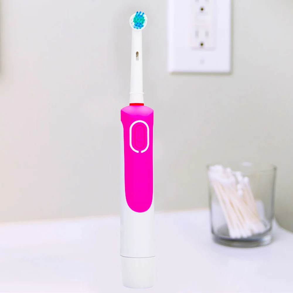 
Travel Battery Powered Electric Toothbrush with Double Heads for Adult 