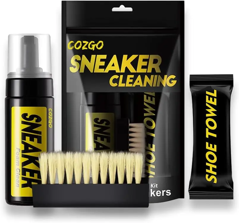 Usehome Essential Kit, Shoe Cleaner, 3-Piece Set, Deep Cleaning Solution & Durables Brush, Sneaker Care, Ideal for Footwear