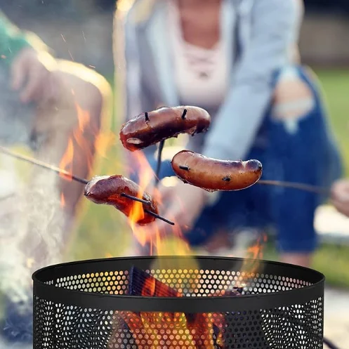 2024 Stylish And Simple Portable Charcoal Grill Stove Fireplace With Heat With Fire Poker