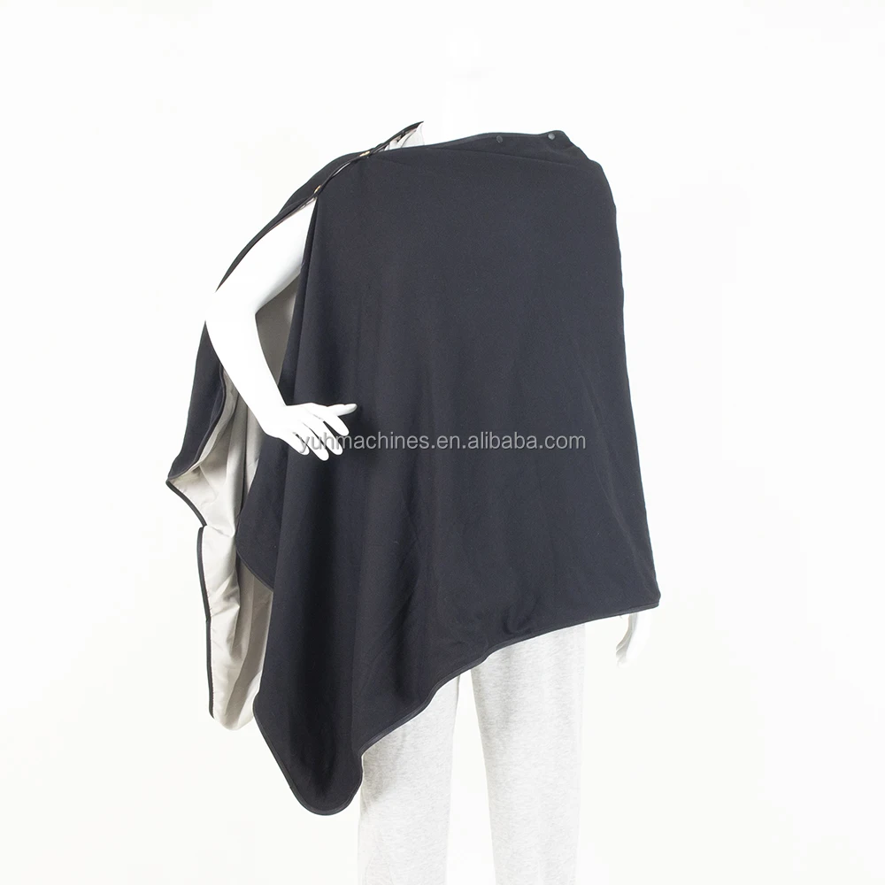 RFID SHIELDING EMF Protection Poncho, RF Shielding Wrap Anti-Radiation Blanket With Buttons and Removable Hood