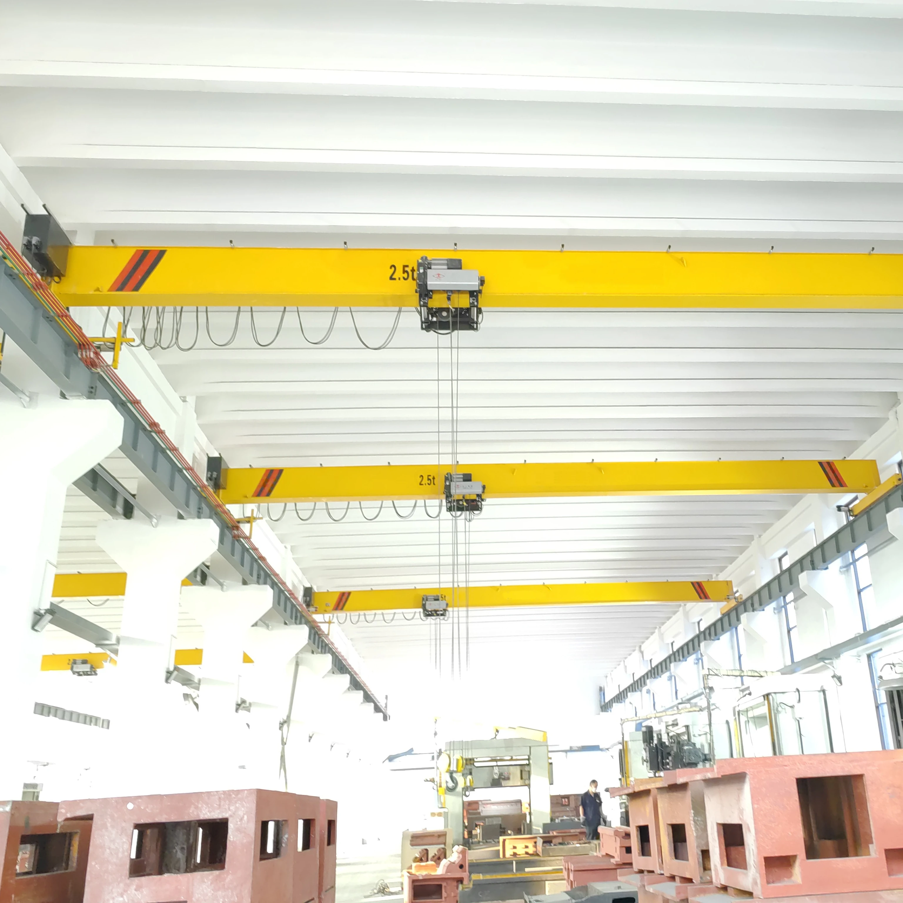 2 5 тонна 3 Европейский однобалочный двухбалочный Электрический мостовой кран для мастерской