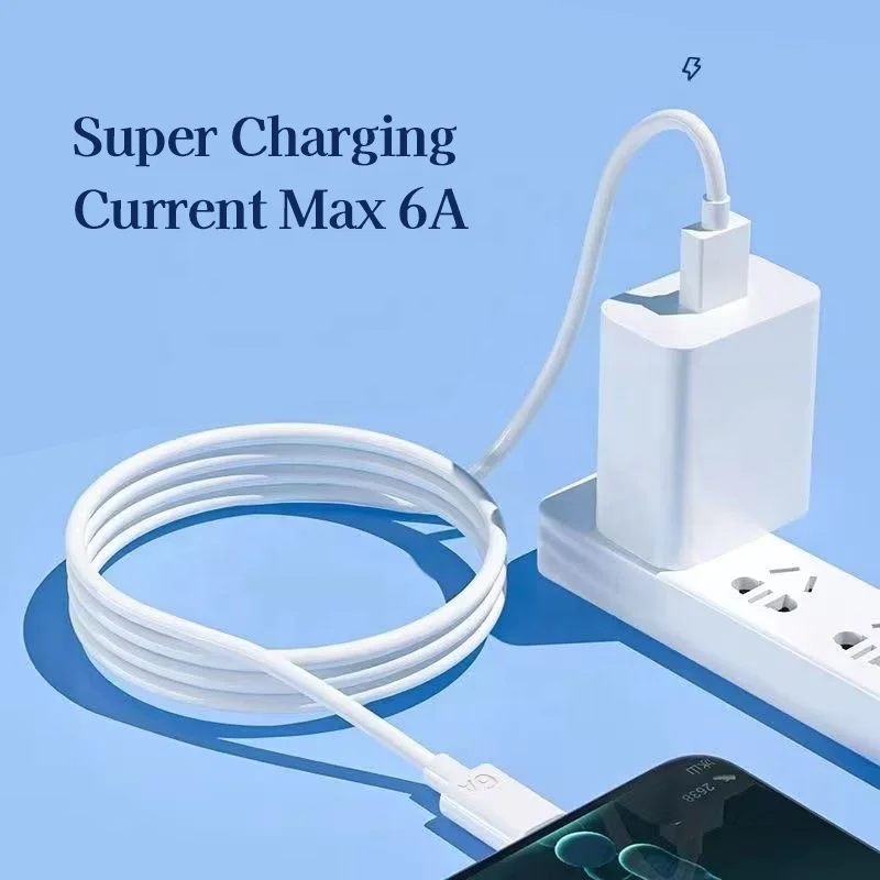 New Arrival 1M Type C Cable Fast Charging 6A USB Charging Cable Type C For For Android