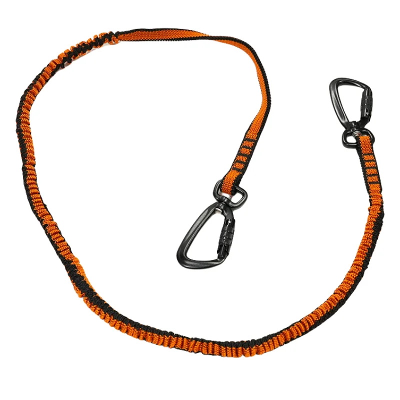 C-PIN 5Kg fall protection bungee elastic webbing tool lanyard tools tethers with 6*60 304 stainless carabiner for tool security