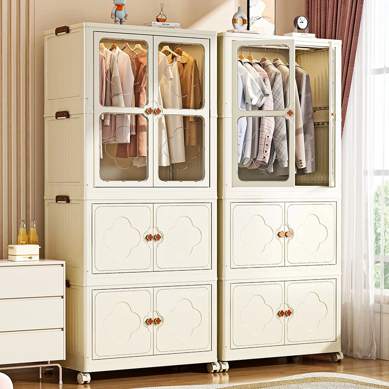 8090-1 Hot selling children toys plastic storage foldable wardrobe