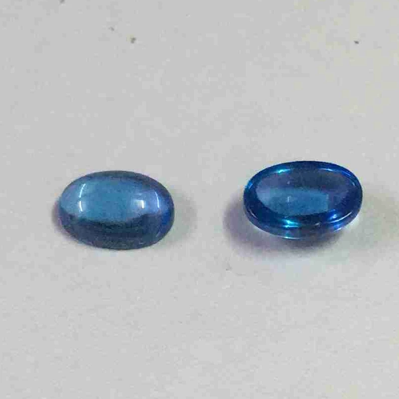 Lab Created Sapphire Blue Spinel #119 Oval Cabochon Blue Gems