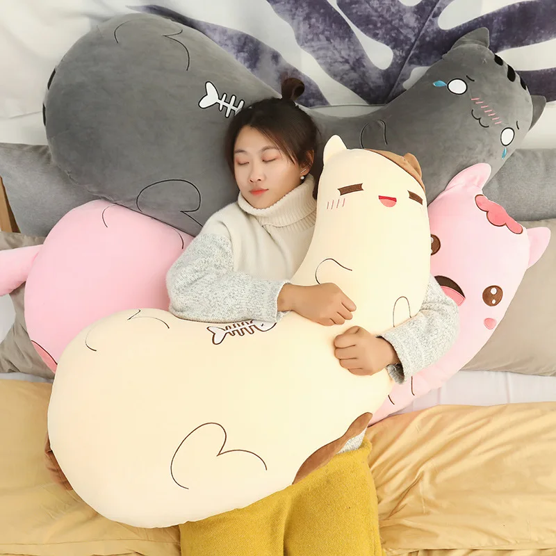 SongshanToys peluches на заказ Большая большая пушистая мягкая кукла подушка для сна кавайная кошка плюшевые игрушки