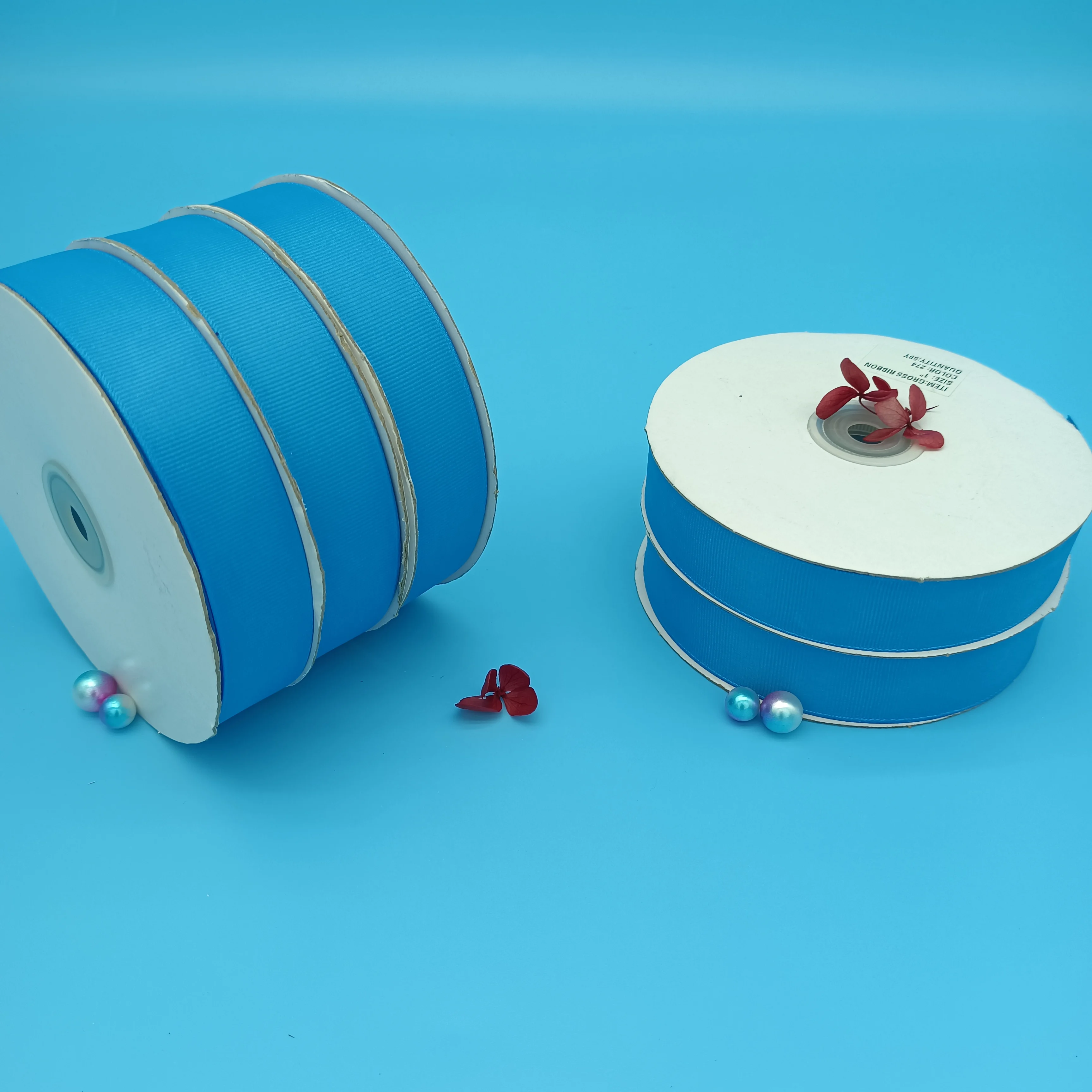 Factory Directly 196 Colors 1 inch 25mm Solid Grosgrain Ribbon