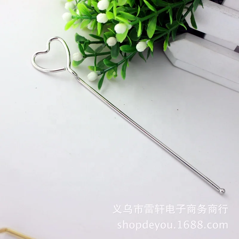 Wholesale Customized 12.3CM DIY Hair Accessories Accessories Nickel-Free Plating Heart Shaped Hairpin