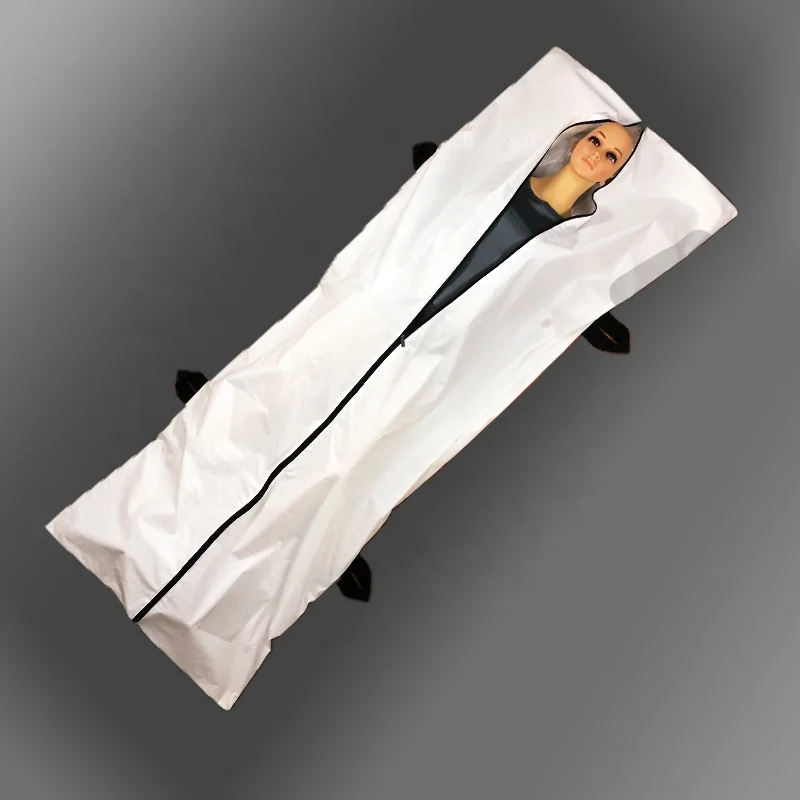 Disposable custom PEVA bodybag  pvc waterproof leakproof anti-virus spreading  corpse body bag with handles Cadaver bag