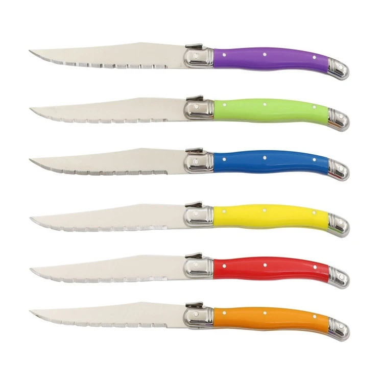Fashion different color handle laguiole steak knife