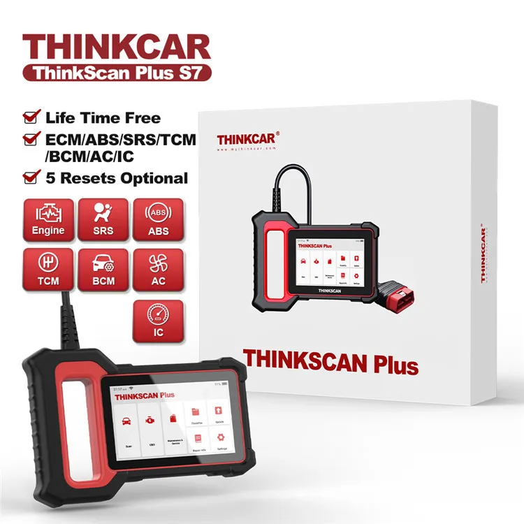 OEM THINKCAR ThinkScan Plus S7 OBD2 автомобильный диагностический инструмент для авто ABS SAS Oil DPF EPB Reset 7 систем Автомобильный сканер