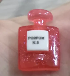 jelly colored flat back miniature fake resin perfume bottle for diy decoration