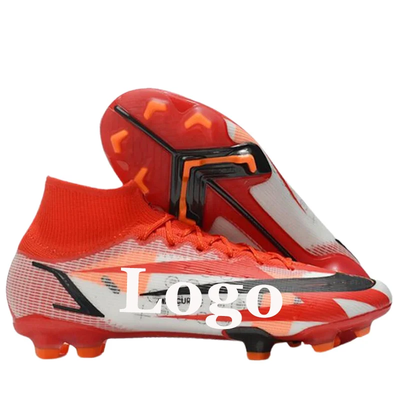 Factory Custom Mens High Boots Cleats Knitted Waterproof Soccer Football Shoes Superfly 8 Elite FG Outdoor Football Shoes
