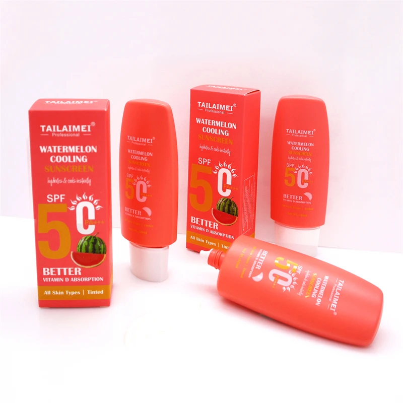 TAILAIMEI Custom Sunscreen Spf 50 Vitamin Suncream Long Lasting Time Protection Refreshing Sun Light Cream Soothing Sun Cream