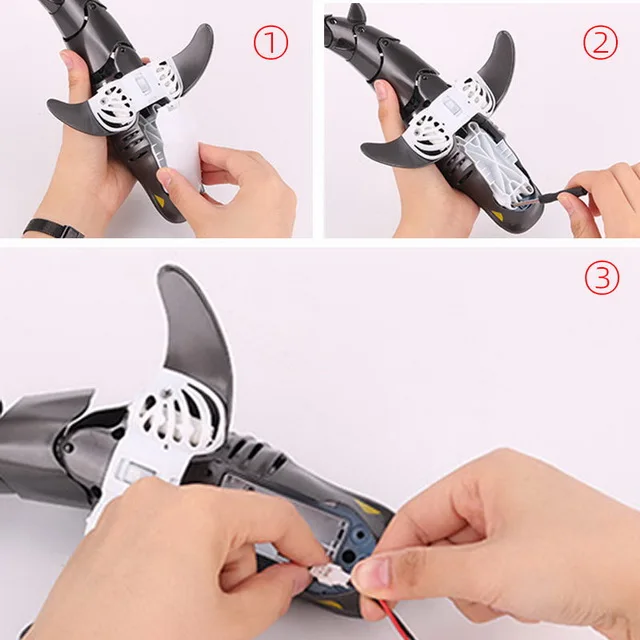 2022 New Arrivals USB Charger Kids Simulation Fish Boat Waterproof RC Shark Toys Toy Children Remote Control Shark Toy