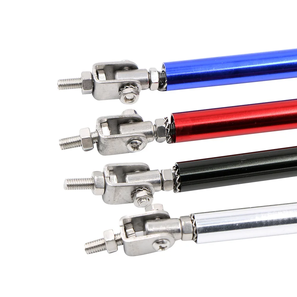 Red Adjust Front Bumper Lip Splitter Strut Rod Tie Support Bars For Honda  7.5/10/15/20CM