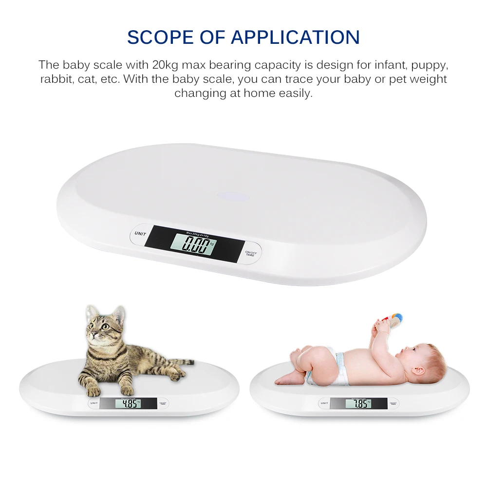 20kg Comfortable Newborn Electronic Balance Digital Weighing Baby Scale Measuring Tape Weight Baby Scale