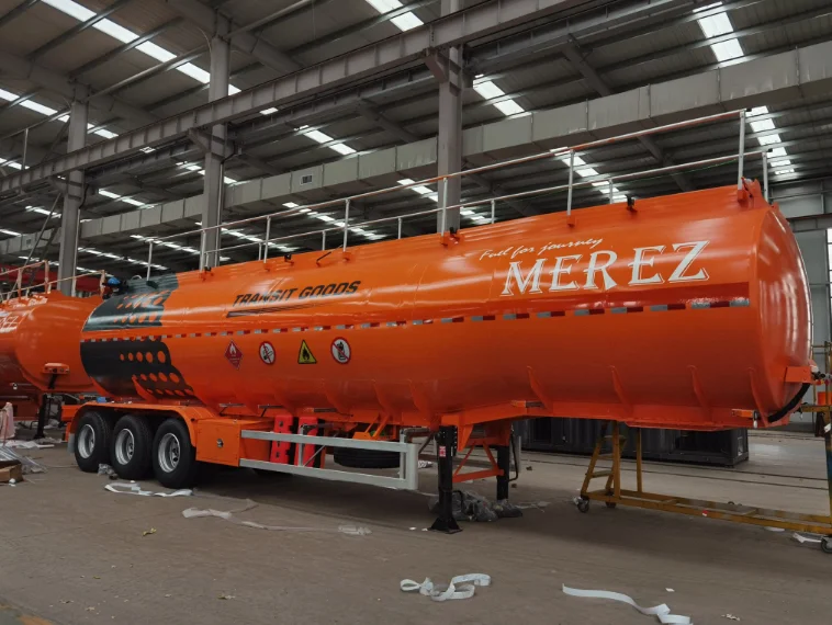 3 axle fuel 10000l oil transport tank semi trailer fuel tank trailer carbon steel material 45000 liters 45 cbm for west africa