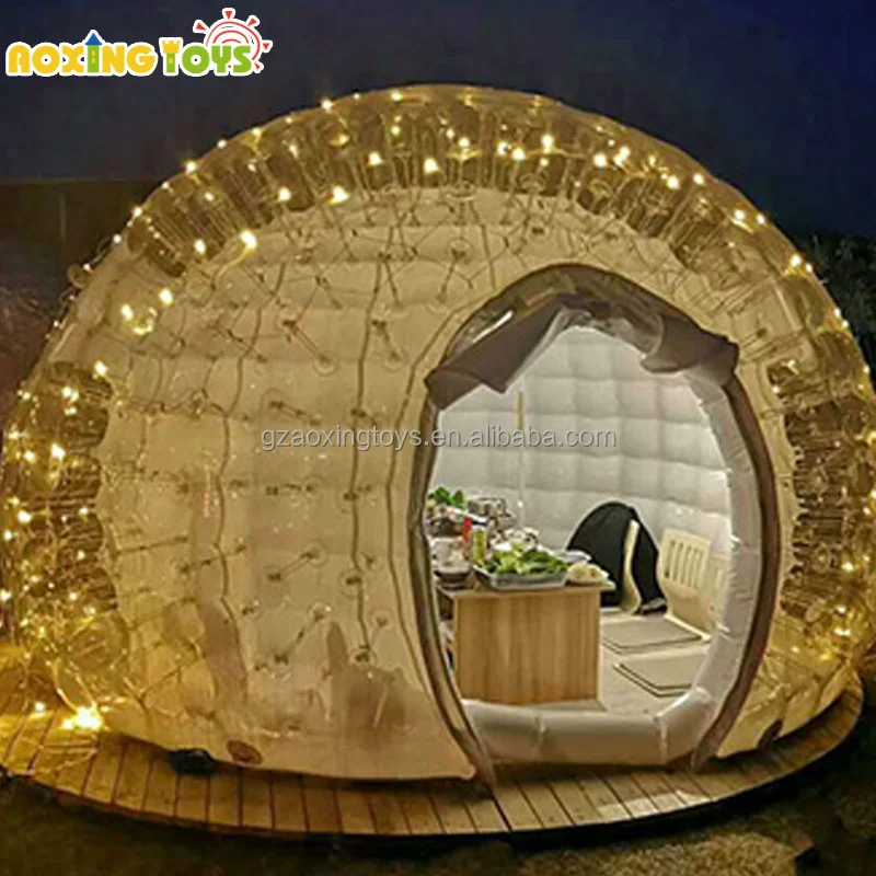 Large Clear PVC Airtight Inflatable Bubble Dome Tent Igloo Air Tent Outdoor Camping For Sale