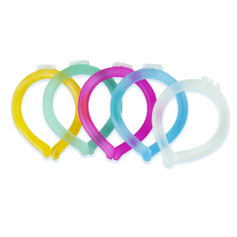 Different colors Wearable Cooling Neck Tube Portable PCM/TPU Neck Ice Ring Cooling Tube cooler wrap