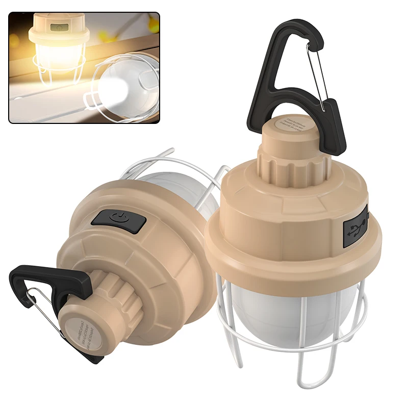 XPG LED Outdoor Portable Camping Lantern USB Type-c Rechargeable Battery Power Bank LED Camping Light Camping Lamp With Hook