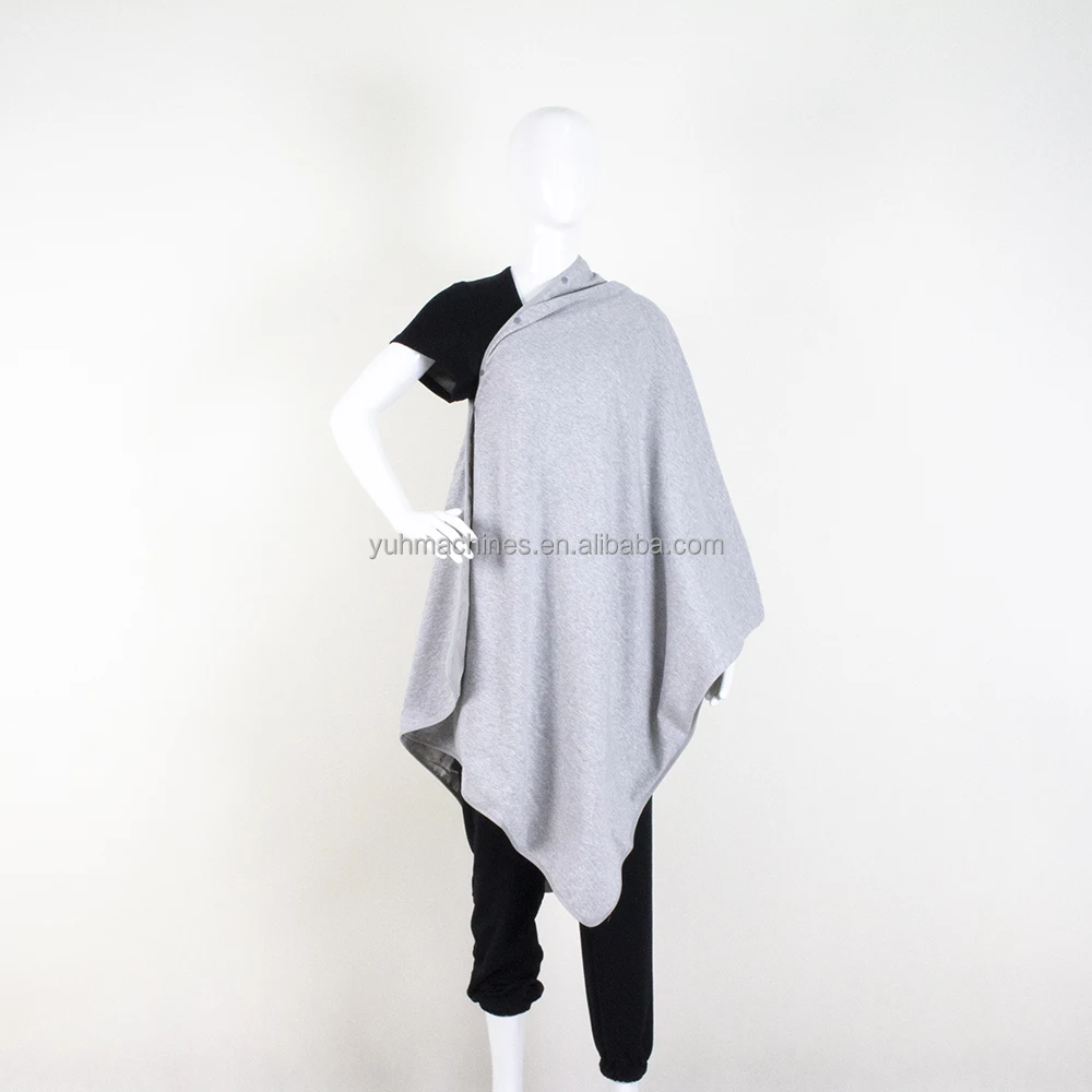 RFID SHIELDING EMF Protection Poncho, RF Shielding Wrap Anti-Radiation Blanket With Buttons and Removable Hood