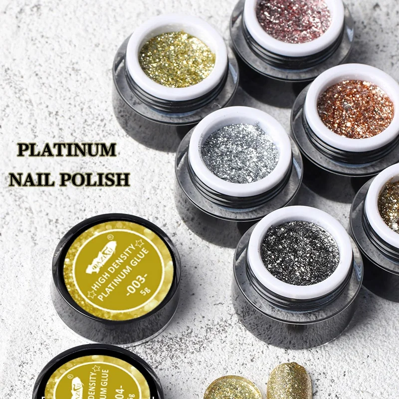 Factory price brand high density platinum gluenail  6  color nail art supplies painting fashion nail glue gel
