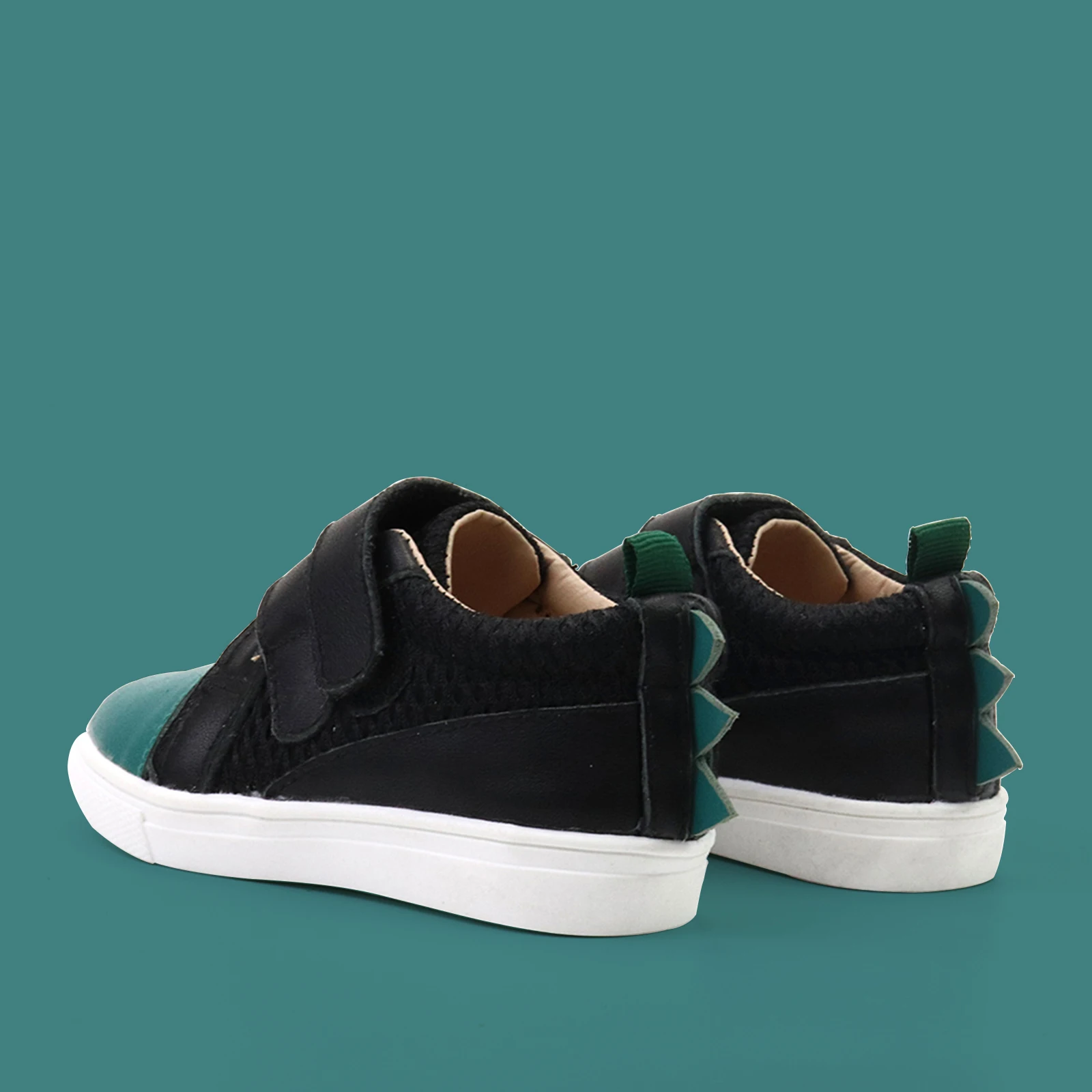 Green Color Dinosaur design Leather Kid Shoes Casual Shoes for 2021