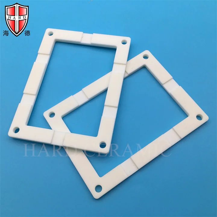 cnc machining high thermal conductivity 99.7% alumina ceramic holder support frame