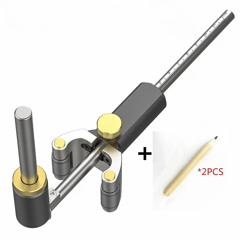 Multifunctional portable measuring tool Woodworking linear arc scribe Scribe tool