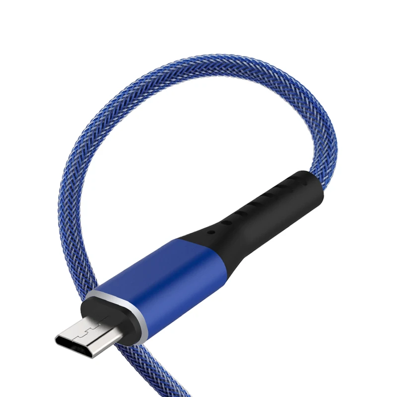 
Guangzhou factory nylon braided micro usb to 5v 2 amp dc male open end cable 