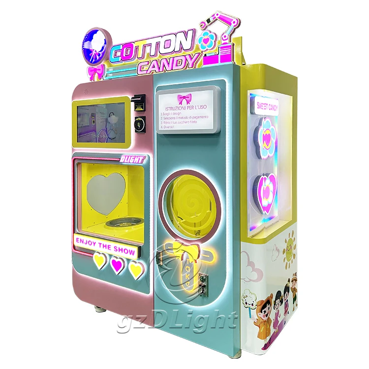 Candy Floss Machine For Sale Hot Commercial Sugar Manufacturing Cheap Automatic Cotton Custom Vending Machines Gum Machines