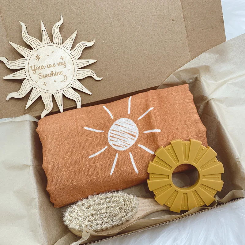 2023 Photography Props Infant Wrap Newborn Gift Set Bamboo Cotton Baby Muslin Swaddle Blanket Set