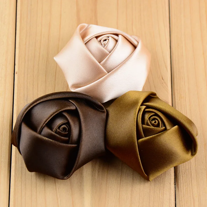 Large size 5cm satin rosette flower 39Colors high quality fabric craft Satin Rosette Flowers 50 Pcs/lot
