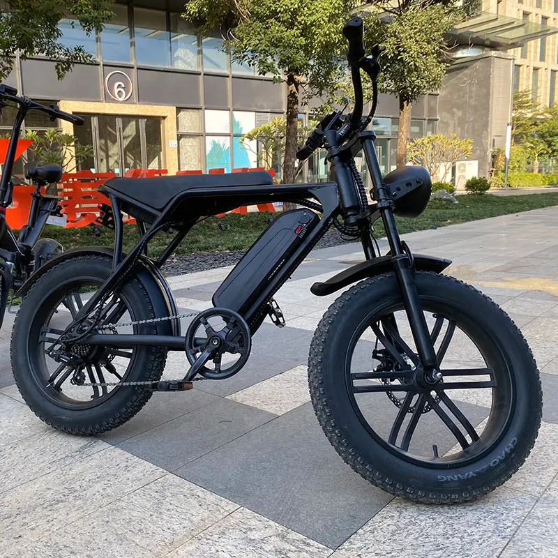 20' 4.0 Fat Tire Electric Bicycle 750w 1000w Motor Removable 48V 12AH/15AH Battery Throttle & Pedal Assist Electric Bike