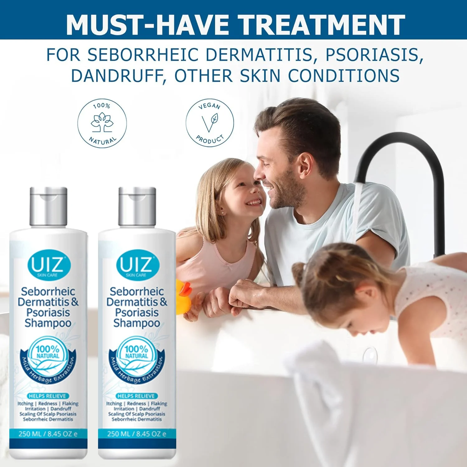 Folliculitis Psoriasis Shampoo Deep Cleaning Anti Dandruff Scalp Seborrheic Dermatitis Dry Itchy Treatment Hair Shampoo